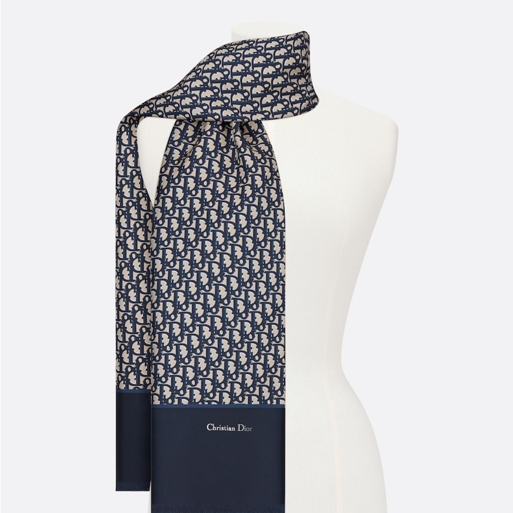 Christian Dior oblique silk scarf